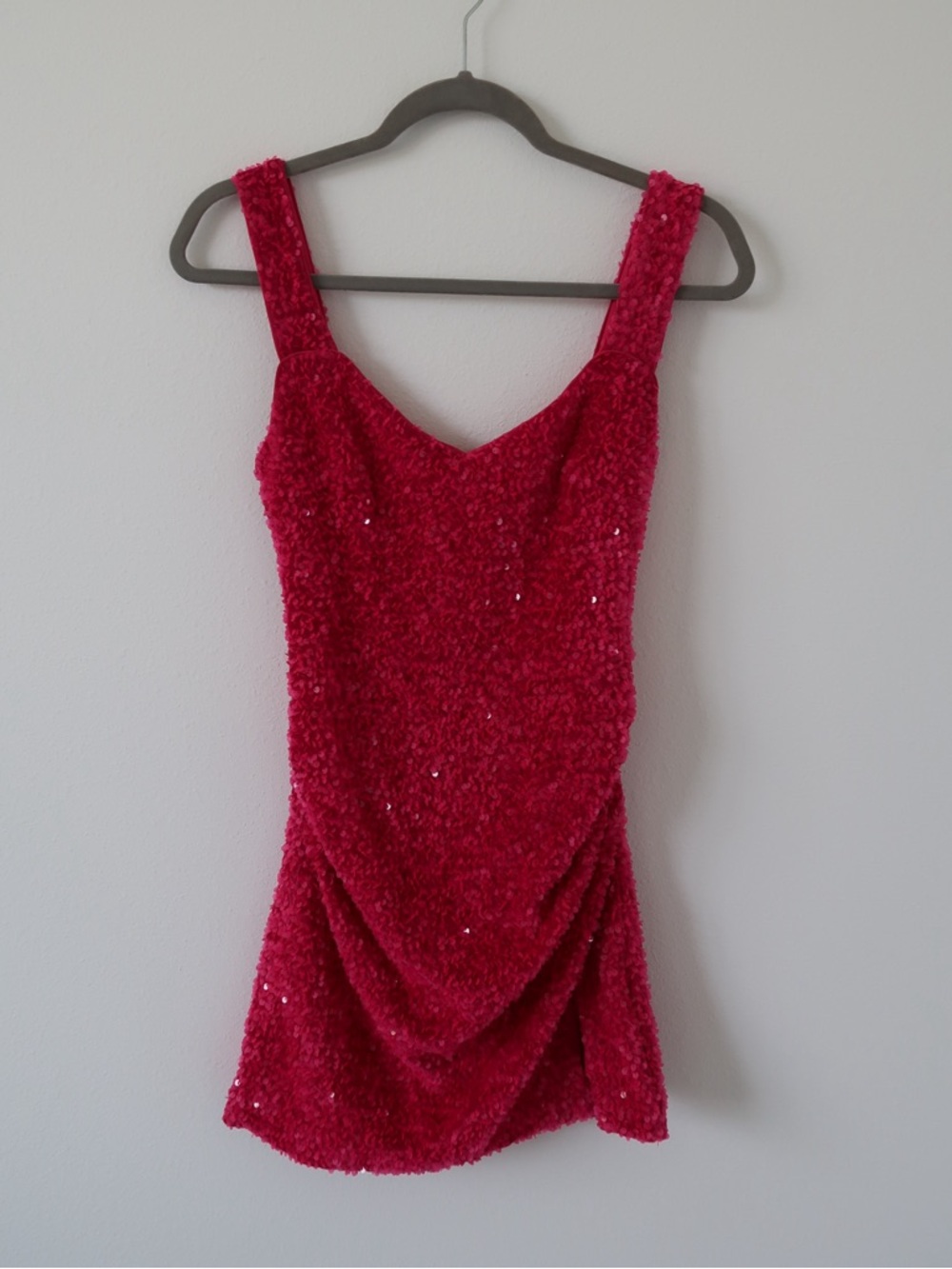 Princess Polly Pink Sequin Textured Mini Dress